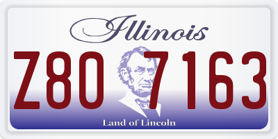 IL license plate Z807163