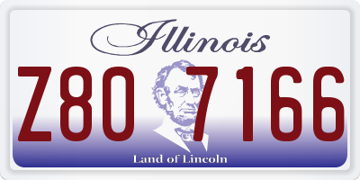 IL license plate Z807166