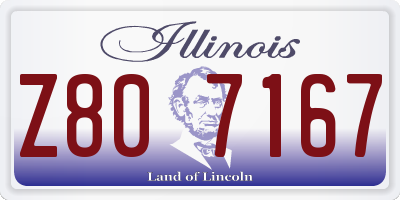 IL license plate Z807167