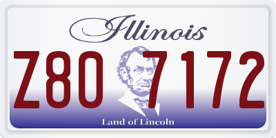 IL license plate Z807172