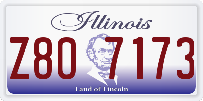 IL license plate Z807173