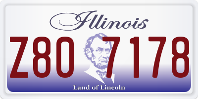 IL license plate Z807178