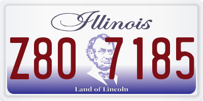 IL license plate Z807185