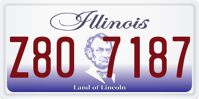 IL license plate Z807187