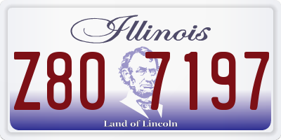 IL license plate Z807197