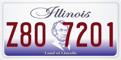 IL license plate Z807201