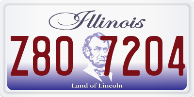 IL license plate Z807204