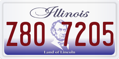 IL license plate Z807205