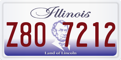 IL license plate Z807212