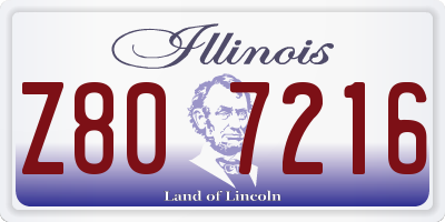 IL license plate Z807216
