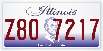 IL license plate Z807217