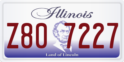 IL license plate Z807227