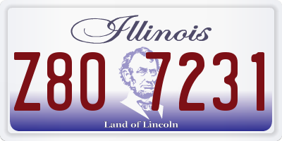 IL license plate Z807231