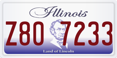IL license plate Z807233