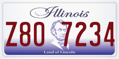 IL license plate Z807234