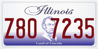 IL license plate Z807235