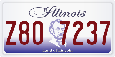 IL license plate Z807237