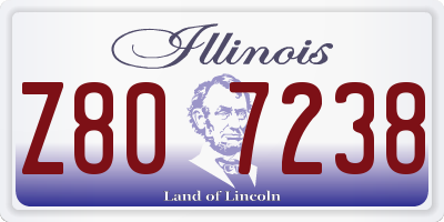 IL license plate Z807238
