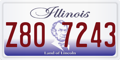 IL license plate Z807243