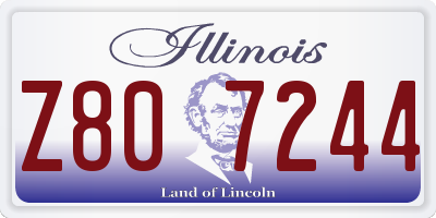 IL license plate Z807244