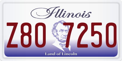 IL license plate Z807250