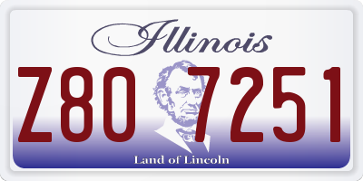 IL license plate Z807251