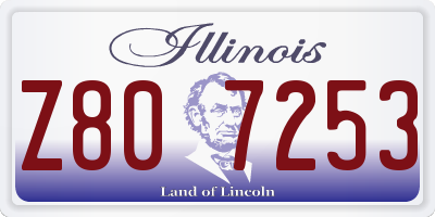 IL license plate Z807253