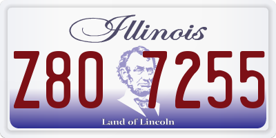 IL license plate Z807255