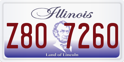IL license plate Z807260