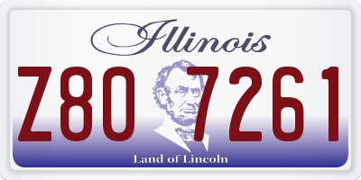 IL license plate Z807261