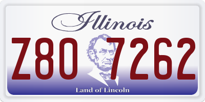 IL license plate Z807262
