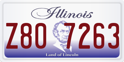 IL license plate Z807263