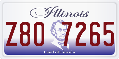 IL license plate Z807265