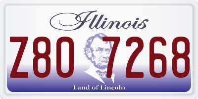 IL license plate Z807268