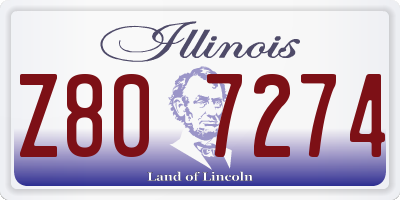 IL license plate Z807274