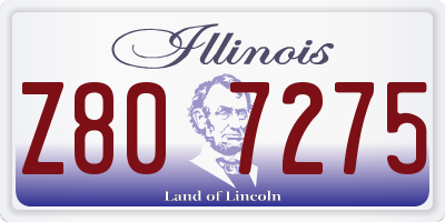 IL license plate Z807275