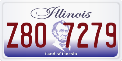 IL license plate Z807279