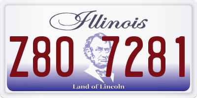 IL license plate Z807281