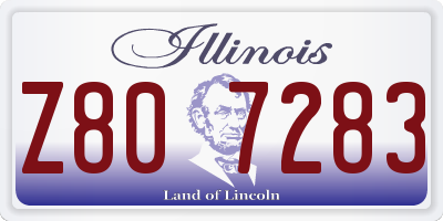 IL license plate Z807283