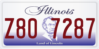 IL license plate Z807287
