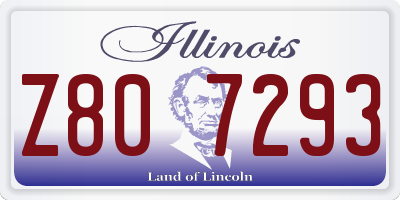 IL license plate Z807293
