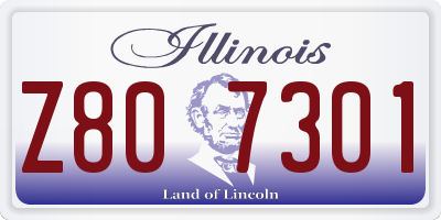 IL license plate Z807301