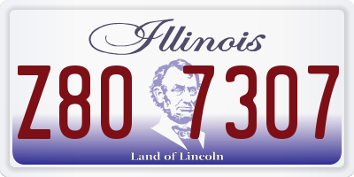 IL license plate Z807307
