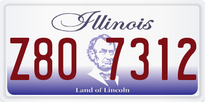 IL license plate Z807312