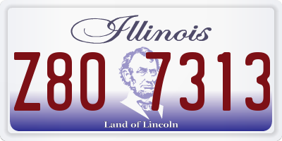 IL license plate Z807313