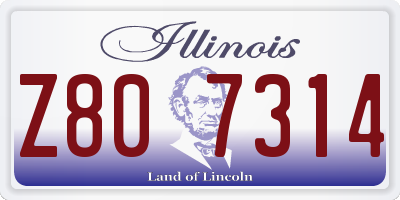IL license plate Z807314
