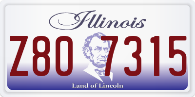 IL license plate Z807315