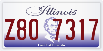 IL license plate Z807317