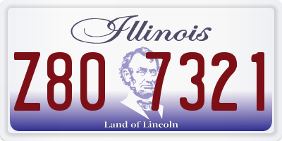 IL license plate Z807321