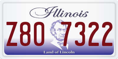 IL license plate Z807322